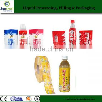 Cheap design shrink printing beverage packaging label for plastic bottles