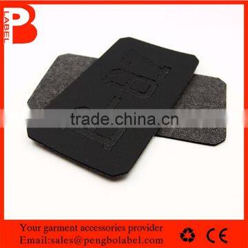 Logo Embossed Genuine and PU Material Custom Leather Label for Clothing