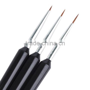 3Pcs Dotting Painting Drawing UV Gel Liner Polish Brush Tool Nail Art Pen