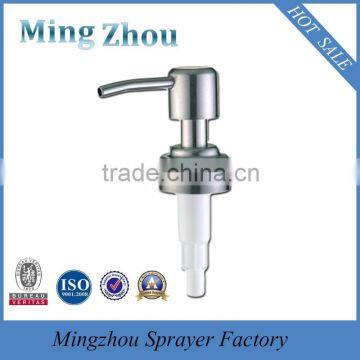 MZ-Bathroom cosmetic stainless steel lotion pump/ foam soap pump spray for handwashing