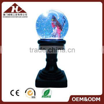 xmas red bird snow water globe china 80mm