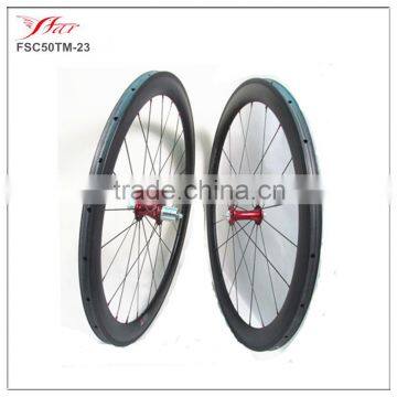 FSC50TM-23 with Chris King hub, Top end Far Sports carbon bike wheel, 50mm carbon tubular wheelset 20H/24H Sapim cx-ray