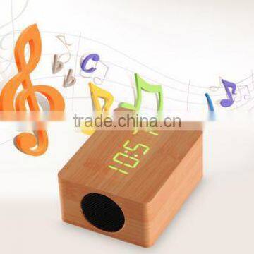 2014 eco-friendly wireless sound control mini wood bluetooth speaker with LED, woofer speaker with bluetooth