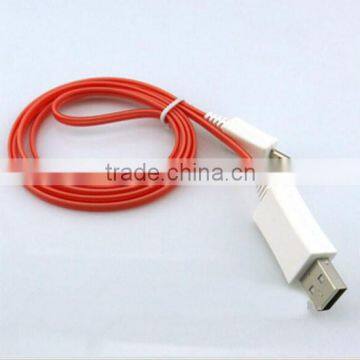 Slim Micro USB cable with Visible LED Light USB Cable for mp3 Slim Micro USB cable