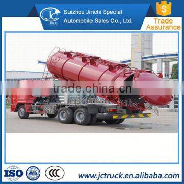 2015 made in china howo sino 6x4 sewage vacuum cleaning truck net price