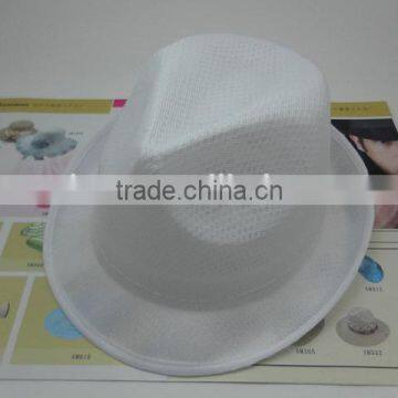 Low Price Promotional Polyester Sequin Fedora Hat photo-6