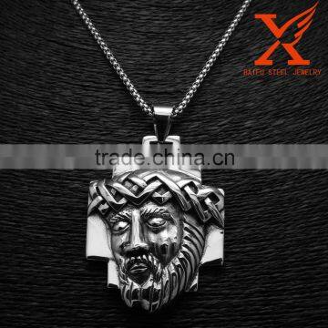 Stainless Steel Fashion Letter Large Jesus Quantum Metal Pendant Jewelry