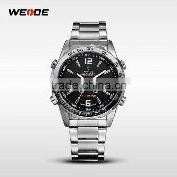 WEIDE LED stainless steel back water resistant watch digital waterproof sports watch WH1009-1