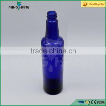 Blue Glass Beer Bottle With Cap for Sale photo-3