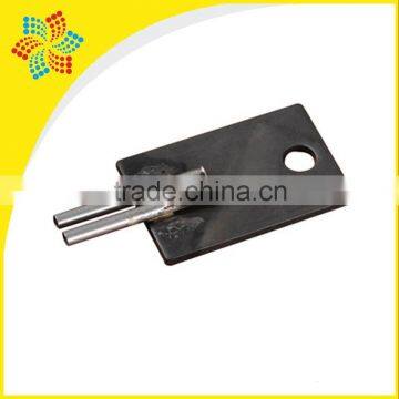 Lace warp knitting machine needle , textile part