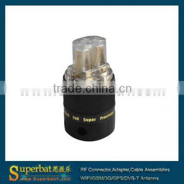 Brand new C-120 OFC Copper IEC .connector: 24k gold plated Plug