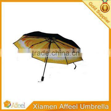 2016 snowing christmas tree with umbrella base 3 folding umbrella