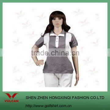 Double mercerized cotton women golf polo shirt