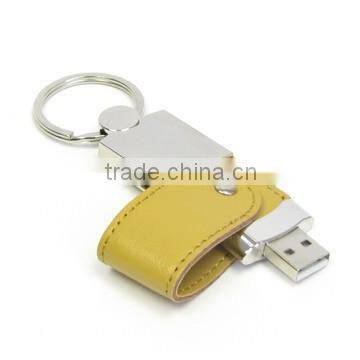 Leather Trim Metal USB Memory Stick