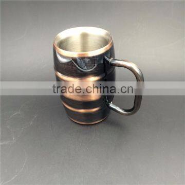 12oz stainless steel beer cups with bronze plated