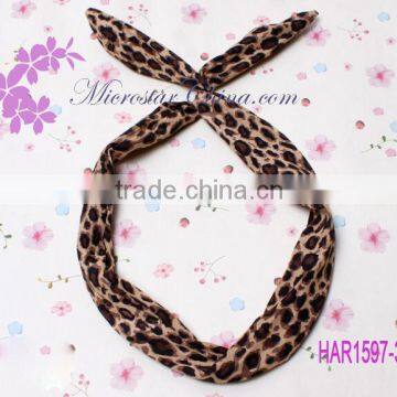 Stock Fashion Jewelry Rabbit Tiger Color Round Dot Stripe Lace Hairband For Girls