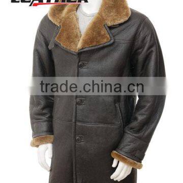 Hot Sale Cheap High Quailty leather Knitted Rabbit Fur Coat Long Coats with fur