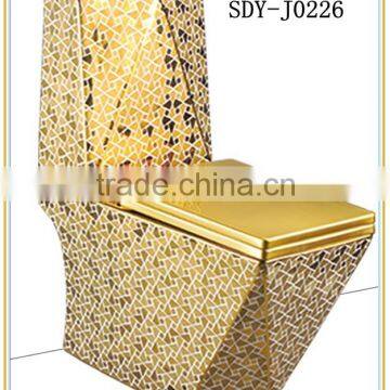 hot sale washdown s-trap 250mm SASO golden toilet gold color toilet bowl                        
                                                Quality Choice