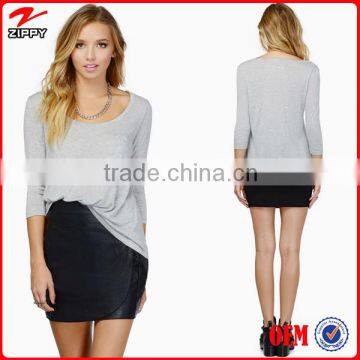 2015 Women T-shirt Wholesale Custom T-shirt for Woman Wear Apparel Online Shopping China