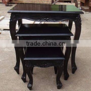 Black Painted Furniture - American Furniture Style - Victorian Nest Small Table