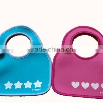 2016 Cute&Waterproof Neoprene Baby Bibs with Teething/Cheap Baby Bibs with Customized Pattern