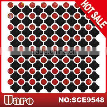 red and black iridescent decorative mosaic