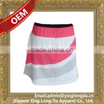 Custom fashion tennis skirt with sublimation design