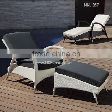 New design wicker sunbed outdoor furniture - Resin wicker sun lounger