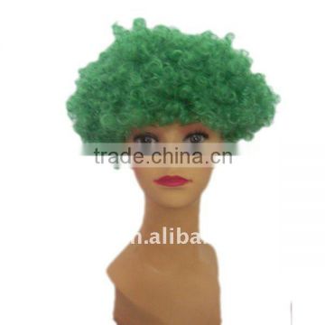 Green Sports Fan Hair Wig