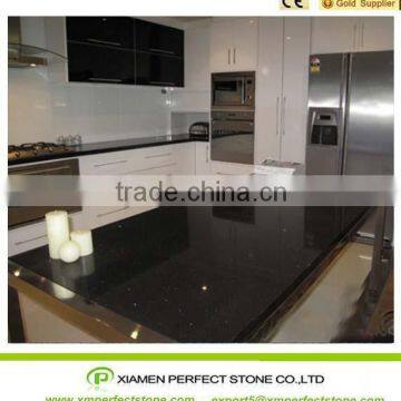 Black Platinum Quartz Countertop With Man-Made Stone