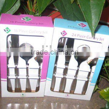 Hot-sale stainless steel flatware with color box
