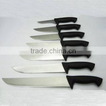 Black PP handle chef knife set with high quality and resonable price
