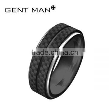 2016 wholesale price coolman jewelry unique carbon fiber ring