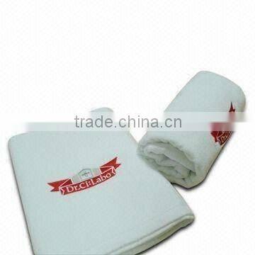 High Quality Velour Hem Embroidered Bath Towel