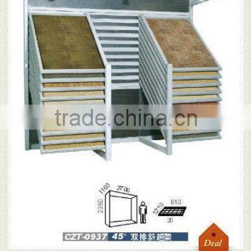 Lying tile display rack for ceramics