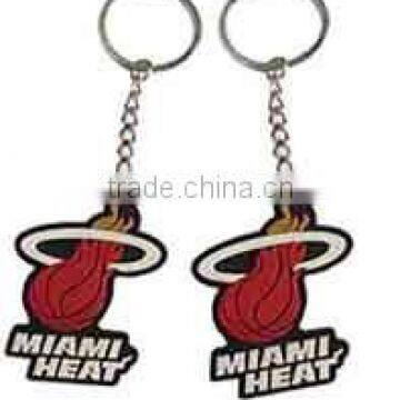 Miami Heat Customized Branded Rubber Keychain