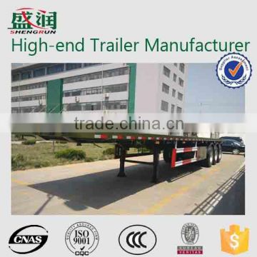 3 Axle 30 To 50 Ton Flatbed Container Transport Semi Trailer For Sale