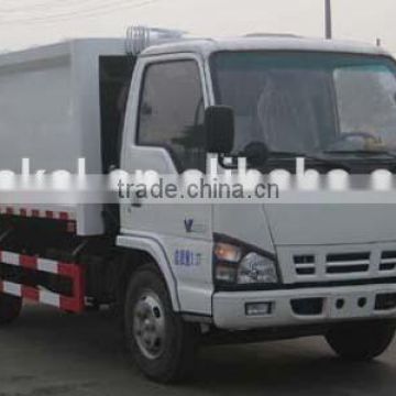 New condition 6m3 Waste Compression type Garbage Truck, Side Loading Garbage Compactor Truck, Rear garbage compactor Truck