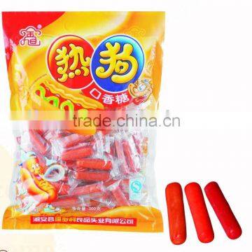 Hot dog bubble gum in printed bag(confectionery chewing gum)