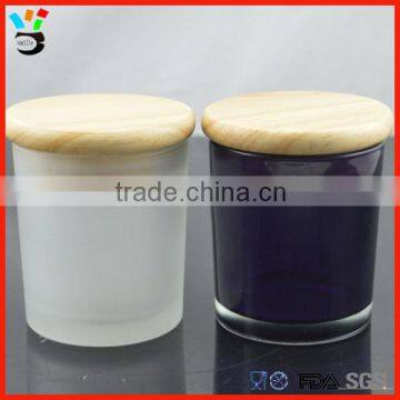 Wholesale High Quality Hot Selling Storage With Lid Frosted Black Matte Glass Candle Jar