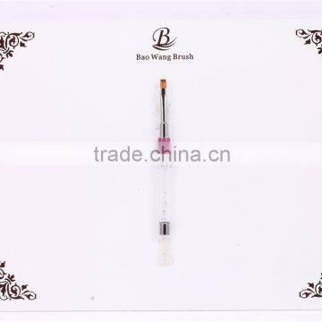 newest acrylic handle nail gel stroke brush duo use