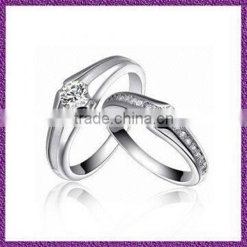 Engraved no magnetic jewellery stainless steel zircon ring