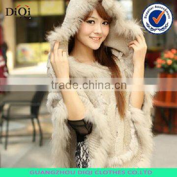 Wholesale Women Cape, Rabbit Fur Poncho, Women Winter Clothes photo-2