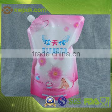 Plastic Stand up Liquid Spout Bag for Laundry Detergent