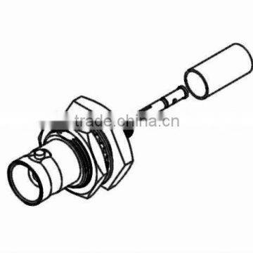EB-3806 Bnc Jack Straight Bulkhead Rear Mounting Hex Flange Crimp Type for Cable