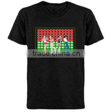 Light Up Down Music Party Equalizer LED T-Shirt Dropshipping