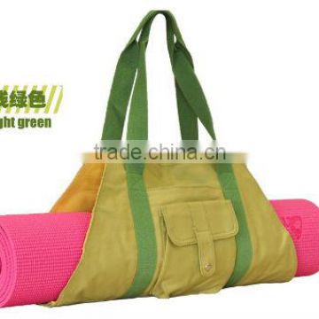 2014 four color cotton bag portable yoga mats bag