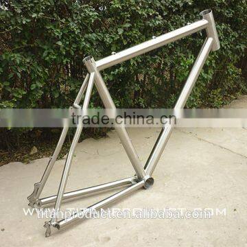 Titanium Cyclocross Bike Frame 44mm Headtube/PF30/Di2 Cable Rounting/4 Seatube Slots/Disc Brake/Rack and Fender Mounts