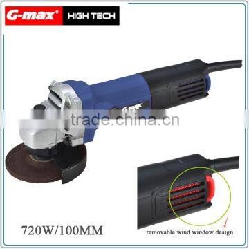 G-max 720W 100mm Angle Grinder With Removable Wind Window Design GT11159