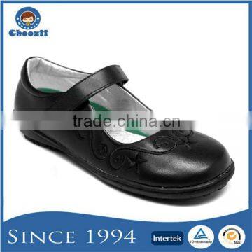 China Wholesale 2016 Teenage Girls Wide Size Pure Black School Shoes